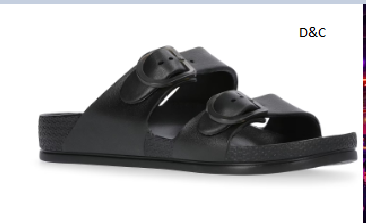 Time and Tru Women’s Double Buckle EVA Slide Sandals