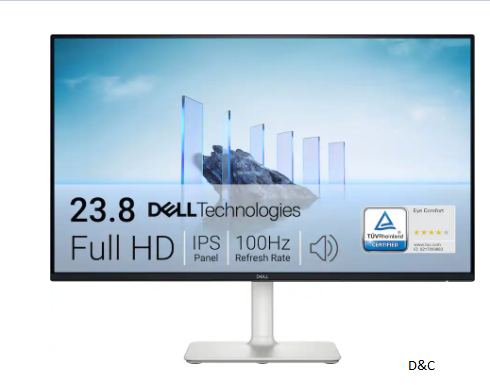 Dell – S2425H 24″ IPS LED FHD 100Hz Monitor (HDMI) – Ash White