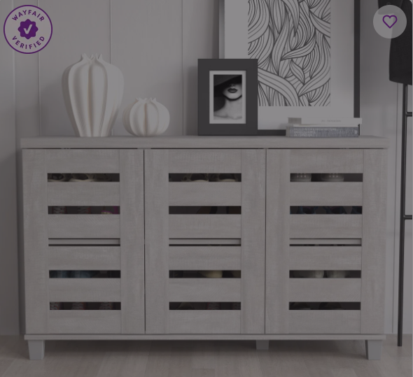 Millan 16 Pair Shoe Storage Cabinet