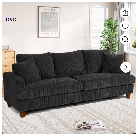 AENKYO U-Shaped Sectional Sofa Couch with 2 Ottomans, Convertible 4-Seat Living Room Furniture with Removable Cushions, Brown