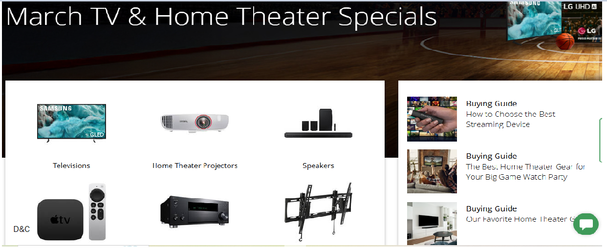 TV & Home Theater Specials