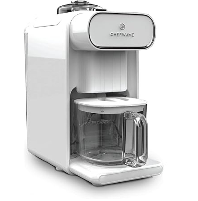 ChefWave Milkmade Non-Dairy Alternative Vegan Nut Milk Maker Machine with 6 Plant-Based Programs, Auto-Clean, Delay Start, and Recipe Book