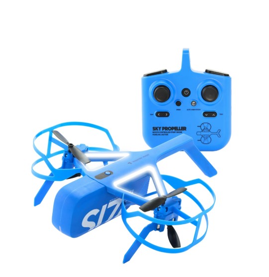 Sharper Image Sky Propeller Remote Control Quad-Copter Drone, Blue