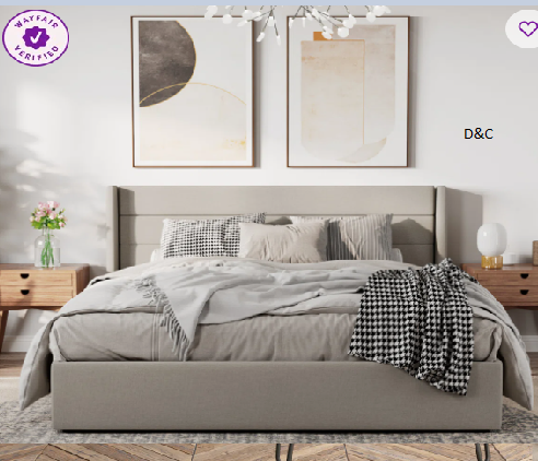 Braya Hydraulic Lift Up Storage Upholstered Platform Bed