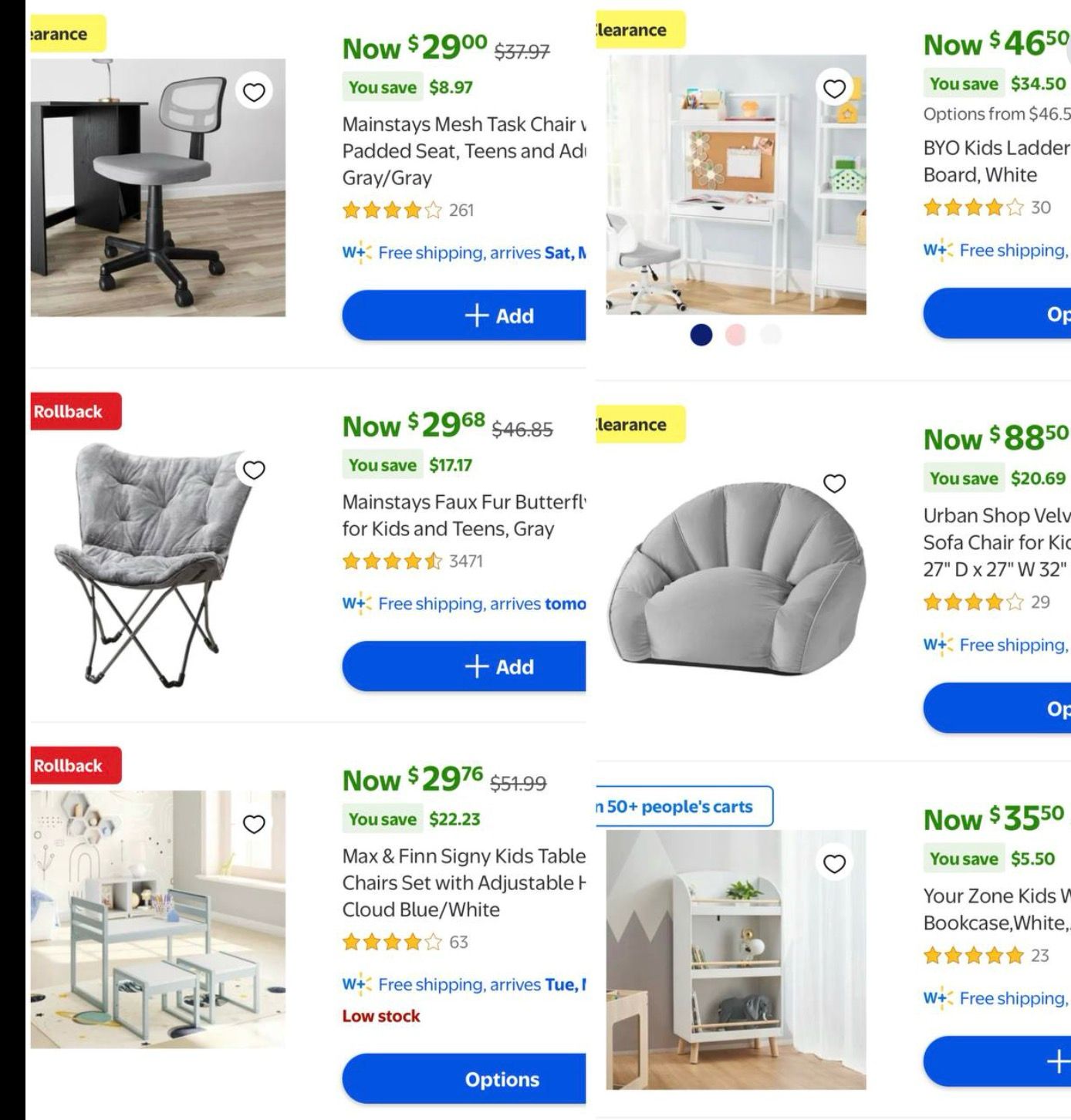 Clearance on Kids Furniture