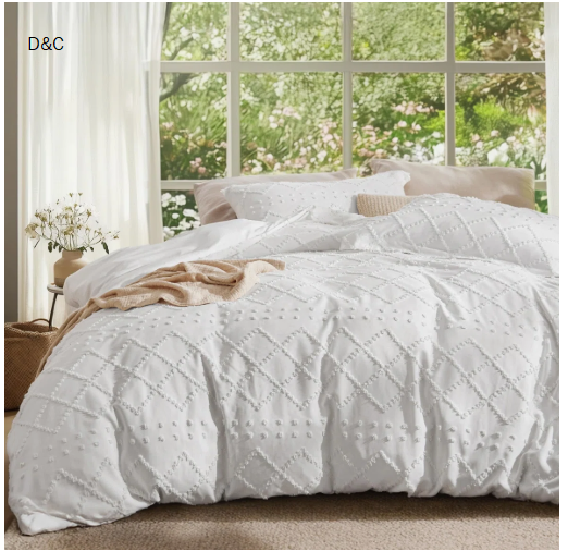 Bedsure Boho Duvet Cover Set- Embroidery Shabby Chic Home Bedding