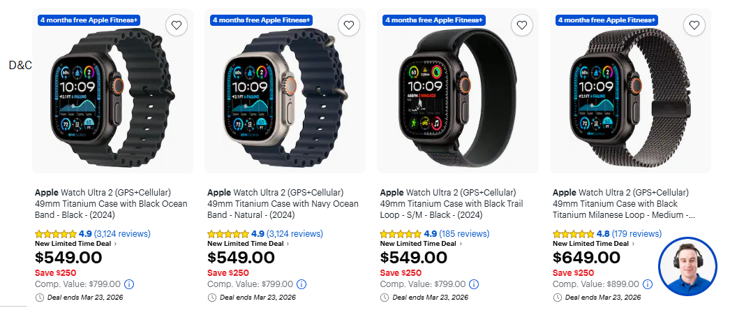 Save $250 on Apple Watches