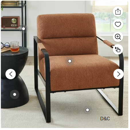 Better Homes & Gardens Wyatt Accent Chair, Copper Bouclé