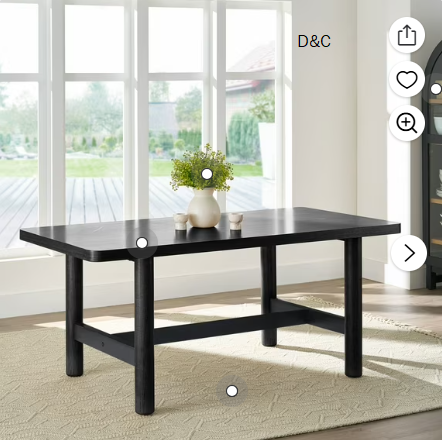 Better Homes & Gardens Adlin 70″ Adjustable Dining Table, Charcoal