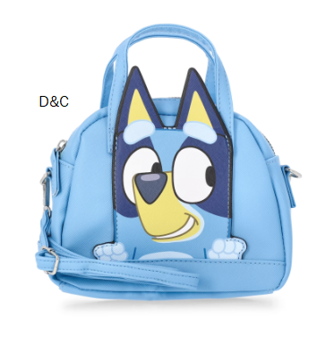 Bluey Girls’ Mini Satchel Crossbody Bag, Light Blue