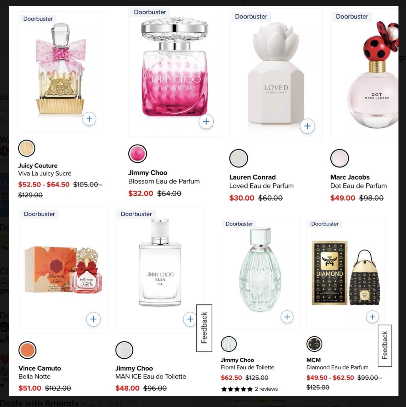 50% off select fragrances from Belk