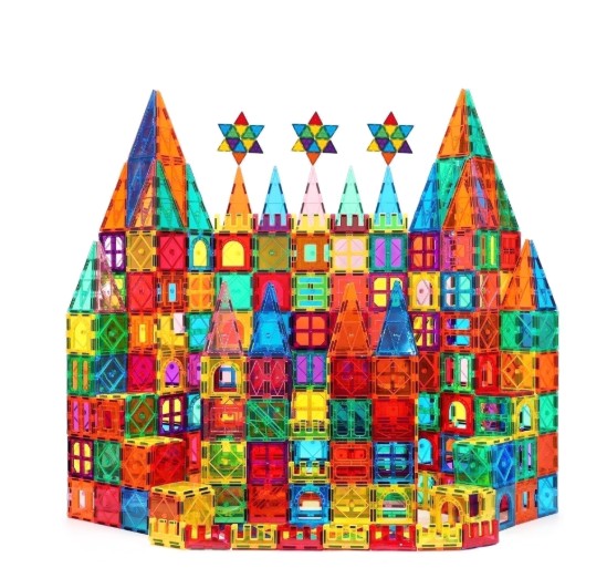 Magnetic Tiles for Kids,Educational Magnetic Building Blocks for Boys Girls, STEM Preschool Kidergarten Learning Toys