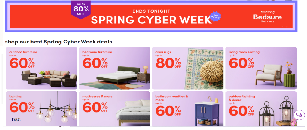 WAYFARE SPRING SALE ENDS TONIGH