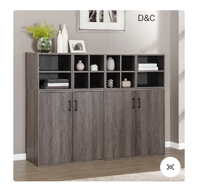 Sunjoy Quub Two Door Space Saving Stackable Cabinet