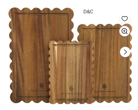 The Pioneer Woman 3-Piece Acacia Wood Scalloped Cutting Boards