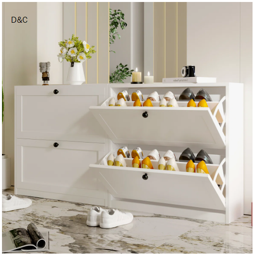 Shoe Storage Cabinet with 2 Flip Drawers
