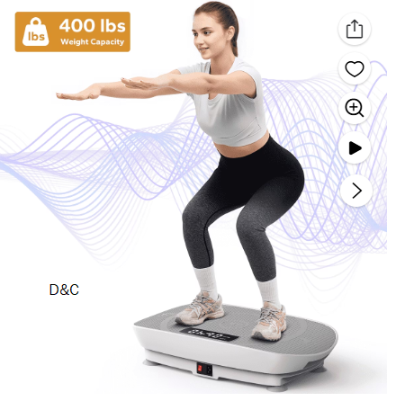 MERACH Vibrating Plate Muscle Toner, Whole Body Exercise Machine with Remote Control