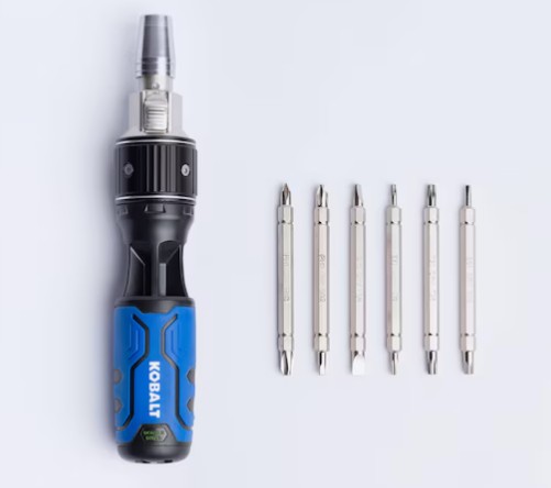 Kobalt 12-in-1 Double Drive 7 -Piece 3-1/2-in Ratcheting Multi-Bit Replaced Combination Tip Screwdriver Set