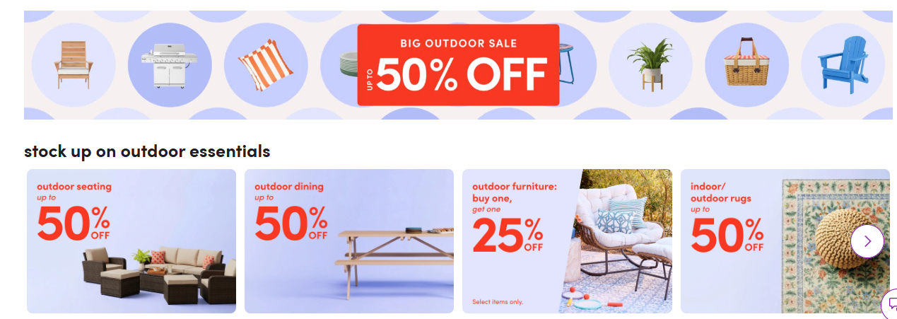 BIG OUTDOOR SALE upto 50% off