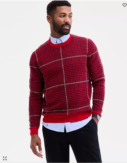 Men’s Pattern Merino Sweater, Macy’s Exclusive