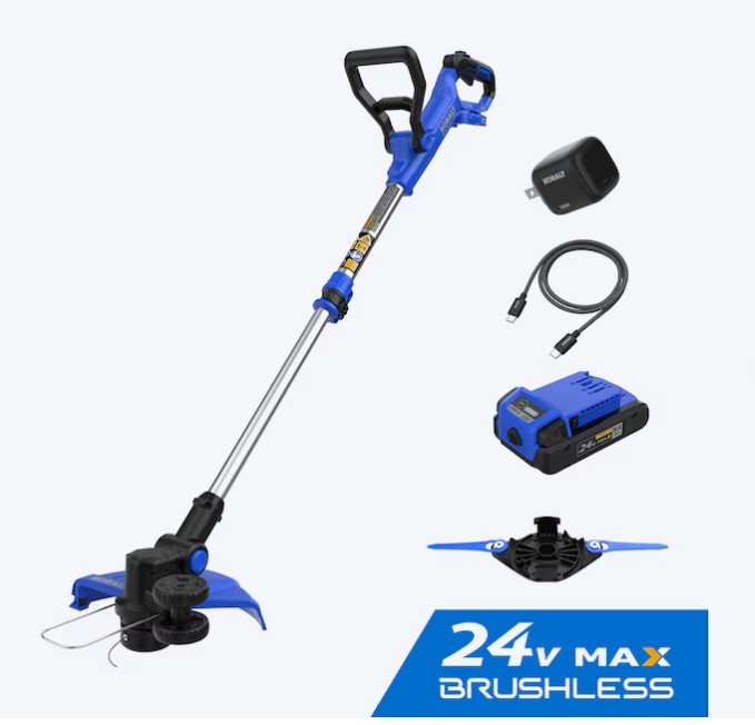 Kobalt 24-volt 12-in Telescopic Shaft Battery String Trimmer 3 Ah (Battery Included) (Charger Included)