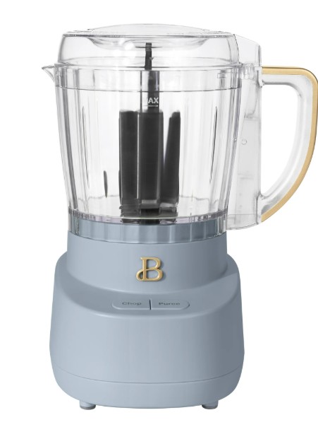 Beautiful 3-Cup Food Chopper, Cornflower Blue by Drew Barrymore
