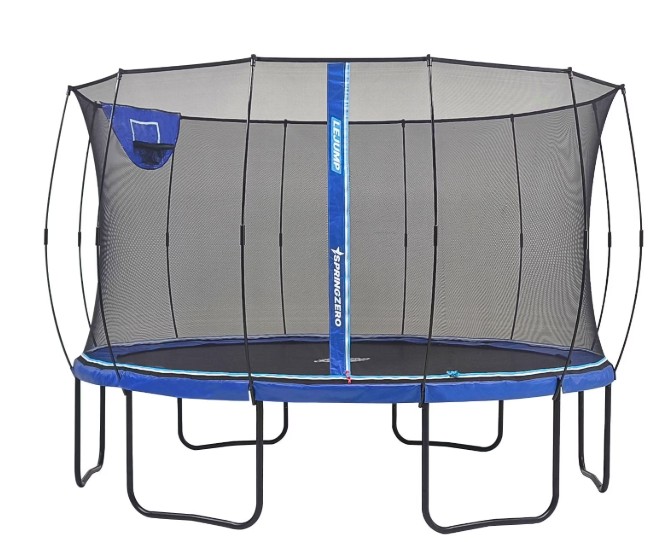 LeJump Springzero 12′ Heavy Duty Springless Trampoline with Basketball Set