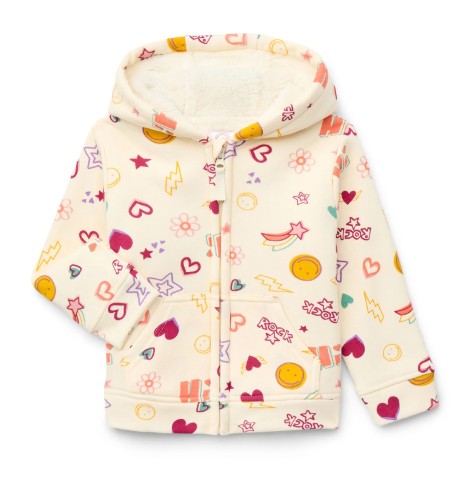 Wonder Nation Toddler Fleece Zip Hoodie, Size 12M-5T