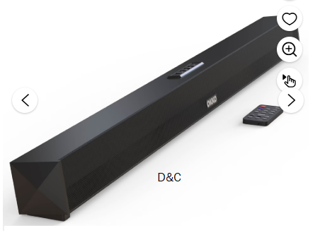 Okko ClearWave TV Soundbar, 37 Inch Mountable Bluetooth Sound Bar Speaker with Remote Control, 60W