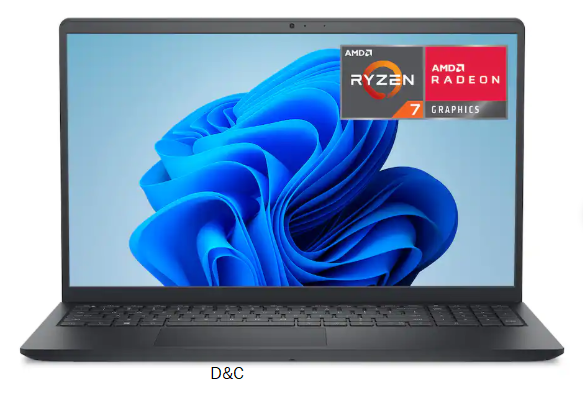 Dell – 15.6″ FHD Laptop – AMD Ryzen 7 7730U 2023 – 16GB Memory – 1TB Storage – Carbon Black