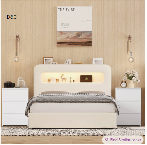 ON SALE 3-Piece Bedroom Sets, Storage Bed With Drawers & 3-Drawer Nightstands With Charging Port