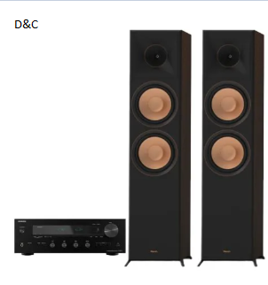 Klipsch Reference Premiere RP-8000F II Floorstanding Speaker Pair + Onkyo TX-8470 2-Channel Wi-Fi Stereo Receiver Bundle