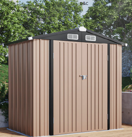 6.5 ft. W x 4 ft. D Metal Storage Shed with Base