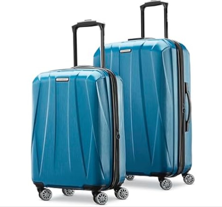 Samsonite Centric 2 Hardside Expandable Luggage with Spinner Wheels, Caribbean Blue, 2-Piece Set (20/24)