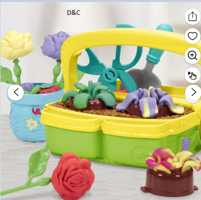 Play-Doh Blooming Flower Garden Playset, Easter Basket Stuffers, Ages 3 and up