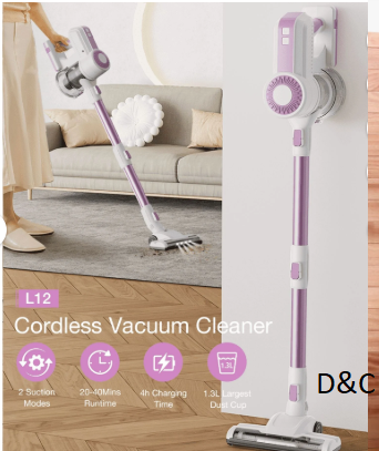 MOOSOO Cordless Vacuum Lightweight Stick Vacuum Cleaner for Carpet Hard Floor Pet Hair Home