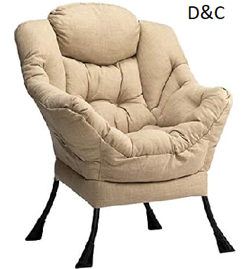 Lazy Chair with Armrest and Side Pocket