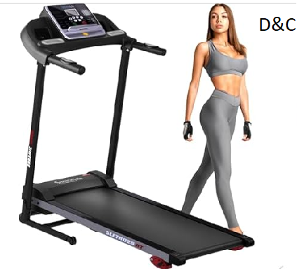 SereneLife Folding Treadmill – Foldable Home Fitness Equipment with LCD for Walking & Running, 6 MPH Speed
