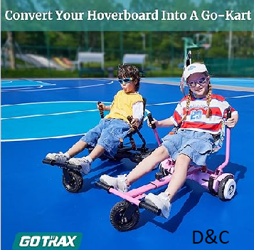 Gotrax Hoverboard Attachment with Rear Shock Absorption, Hoverboard Go Kart(PIN)