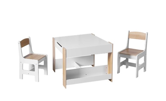 Your Zone Activity Storage Table and Chair ,White,Age 3+