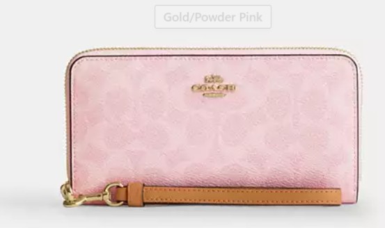 Long Zip Around Wallet In Signature Canvas