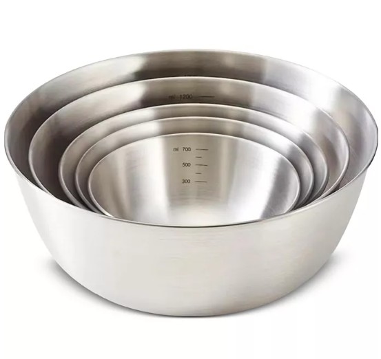 5-Piece Nesting Stainless Steel Bowl Set