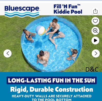 Bluescape Fill ‘N Fun Play Pool 8’ x 18″