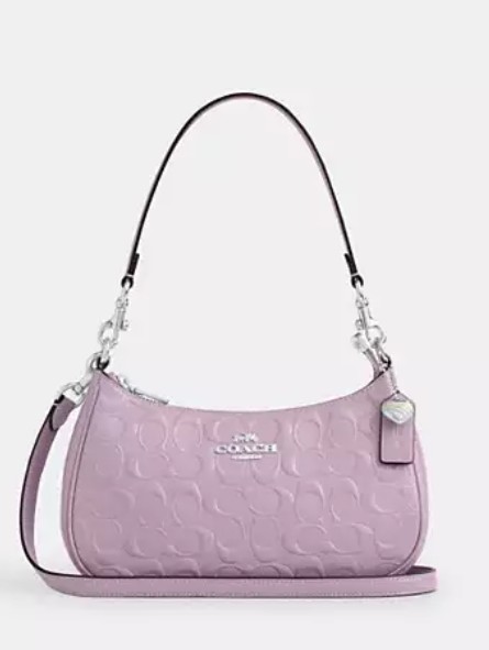 Teri Shoulder Bag In Signature Leather With Heart Charm