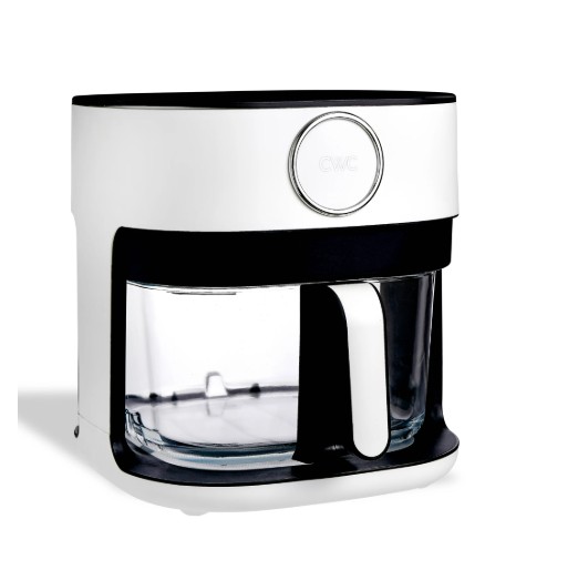 Cook With Color Air Fryer, 5.5Qt Glass Air Fryer, 1400W, 8 Presets, White