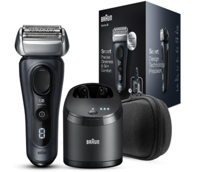 Braun Series 8 8453cc Wet/Dry Electric Shaver – Gray