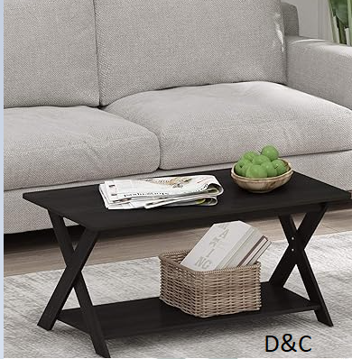 FURINNO Modern Simplistic Coffee Table, Espresso
