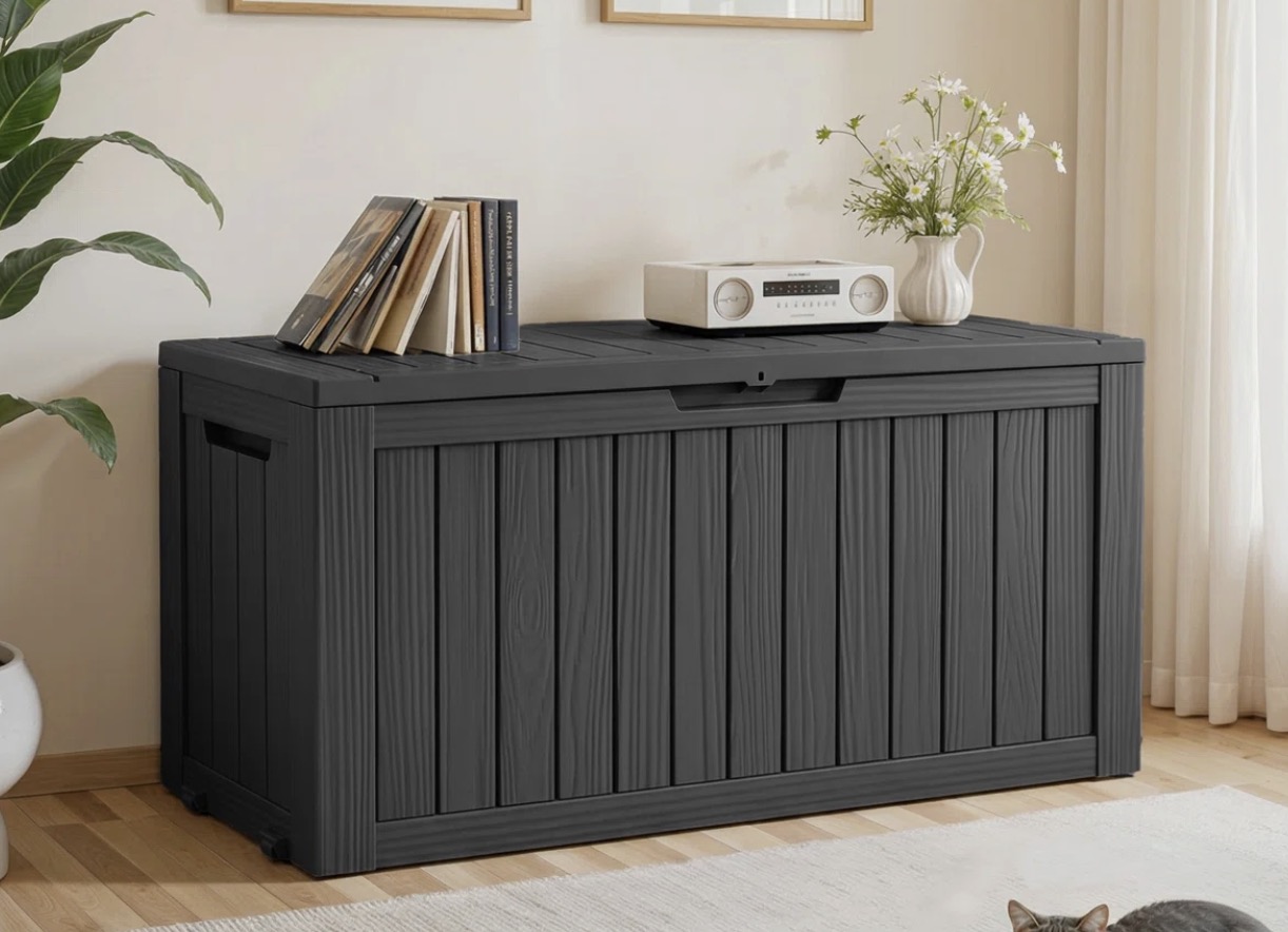 75-gal Water Resistant Resin Lockable Deck Box