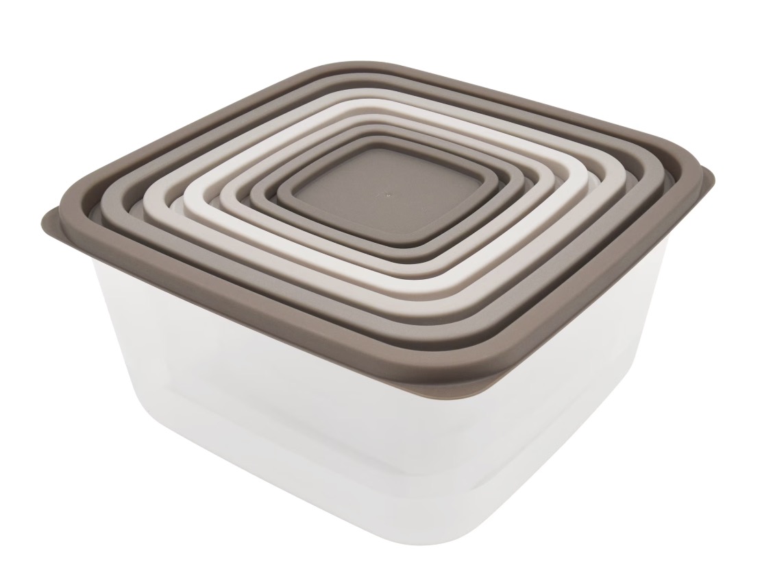 Mainstays 14 Piece Teal Plastic Food Storage Set