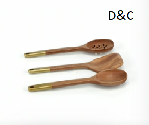 Beautiful 3-Piece Wood Kitchen Utensil Set by Drew Barrymore